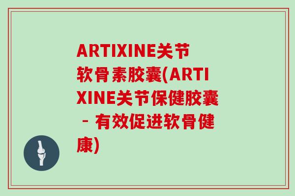 ARTIXINE关节软骨素胶囊(ARTIXINE关节保健胶囊 - 有效促进软骨健康)
