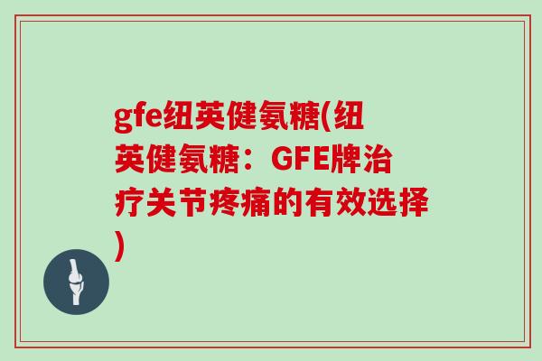 gfe纽英健氨糖(纽英健氨糖：GFE牌关节的有效选择)