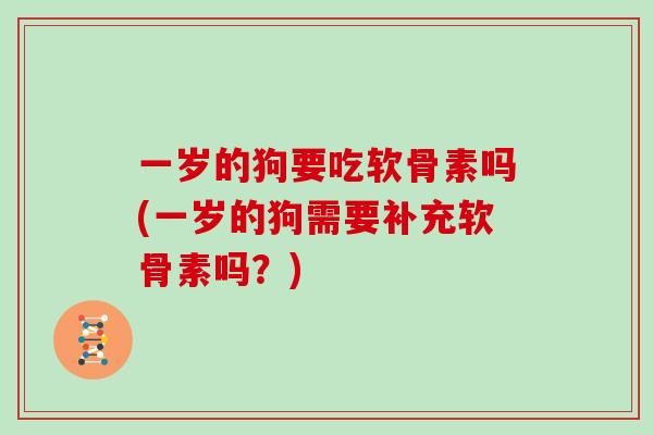 一岁的狗要吃软骨素吗(一岁的狗需要补充软骨素吗？)