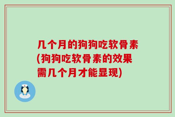 几个月的狗狗吃软骨素(狗狗吃软骨素的效果需几个月才能显现) 几个月的狗狗吃软骨素(狗狗吃软骨素的效果需几个月才能显现)