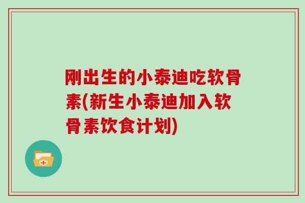 刚出生的小泰迪吃软骨素(新生小泰迪加入软骨素饮食计划) 刚出生的小泰迪吃软骨素(新生小泰迪加入软骨素饮食计划)