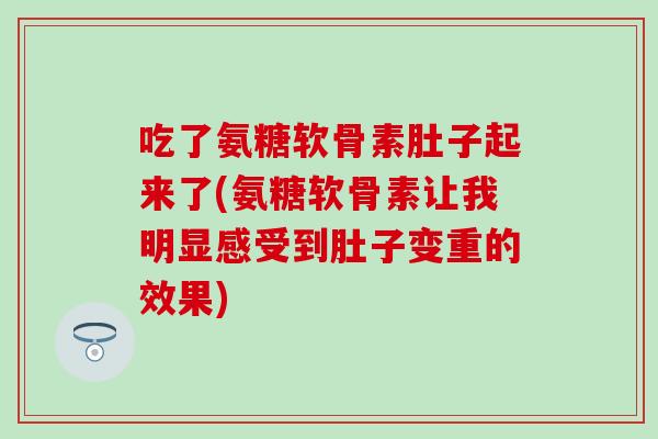 吃了氨糖软骨素肚子起来了(氨糖软骨素让我明显感受到肚子变重的效果)