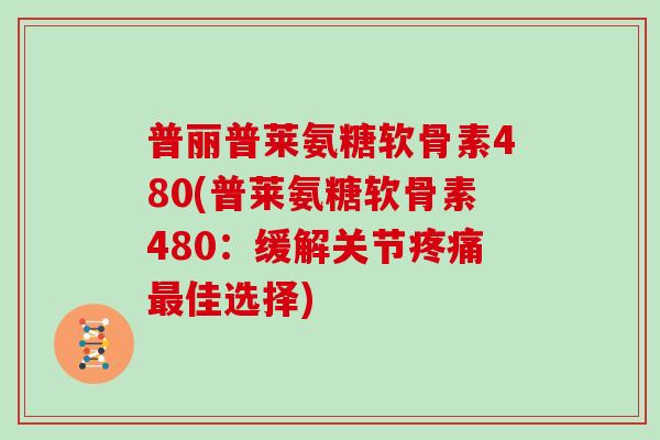普丽普莱氨糖软骨素480(普莱氨糖软骨素480：缓解关节佳选择)