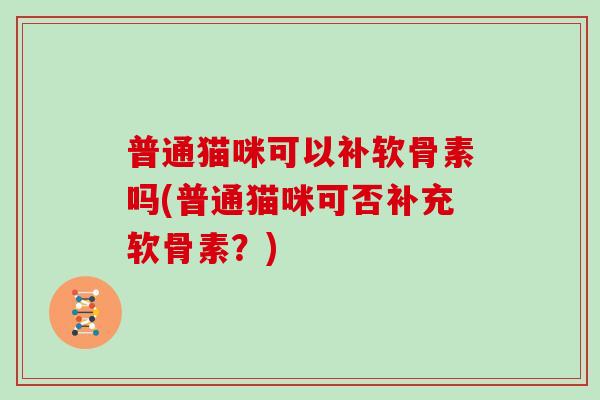 普通猫咪可以补软骨素吗(普通猫咪可否补充软骨素?) 普通猫咪可以补软骨素吗(普通猫咪可否补充软骨素?)
