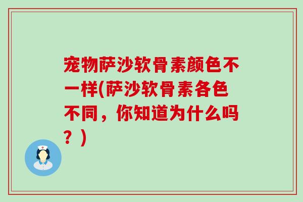 宠物萨沙软骨素颜色不一样(萨沙软骨素各色不同,你知道为什么吗?) 宠物萨沙软骨素颜色不一样(萨沙软骨素各色不同,你知道为什么吗?)