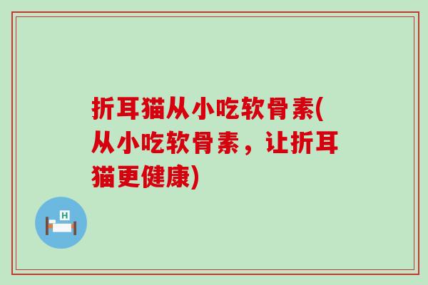 折耳猫从小吃软骨素(从小吃软骨素,让折耳猫更健康) 折耳猫从小吃软骨素(从小吃软骨素,让折耳猫更健康)