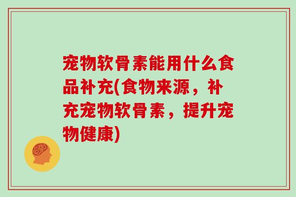 宠物软骨素能用什么食品补充(食物来源,补充宠物软骨素,提升宠物健康) 宠物软骨素能用什么食品补充(食物来源,补充宠物软骨素,提升宠物健康)