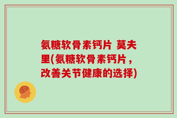 氨糖软骨素钙片 莫夫里(氨糖软骨素钙片，改善关节健康的选择)