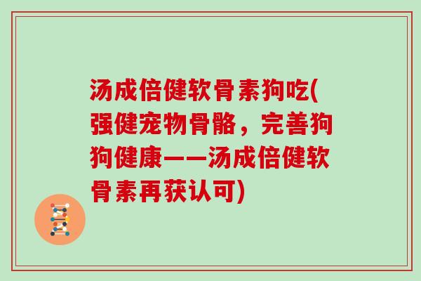 汤成倍健软骨素狗吃(强健宠物骨骼,完善狗狗健康——汤成倍健软骨素再获认可) 汤成倍健软骨素狗吃(强健宠物骨骼,完善狗狗健康——汤成倍健软骨素再获认可)