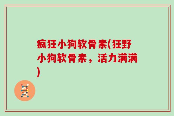 疯狂小狗软骨素(狂野小狗软骨素,活力满满) 疯狂小狗软骨素(狂野小狗软骨素,活力满满)