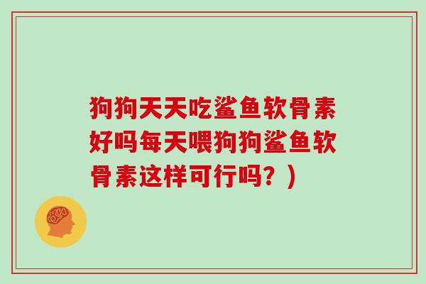 狗狗天天吃鲨鱼软骨素好吗每天喂狗狗鲨鱼软骨素这样可行吗?) 狗狗天天吃鲨鱼软骨素好吗每天喂狗狗鲨鱼软骨素这样可行吗?)