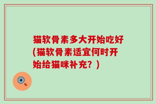 猫软骨素多大开始吃好(猫软骨素适宜何时开始给猫咪补充?) 猫软骨素多大开始吃好(猫软骨素适宜何时开始给猫咪补充?)