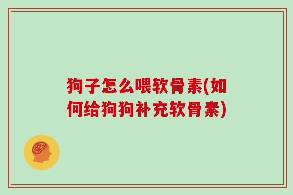 狗子怎么喂软骨素(如何给狗狗补充软骨素) 狗子怎么喂软骨素(如何给狗狗补充软骨素)