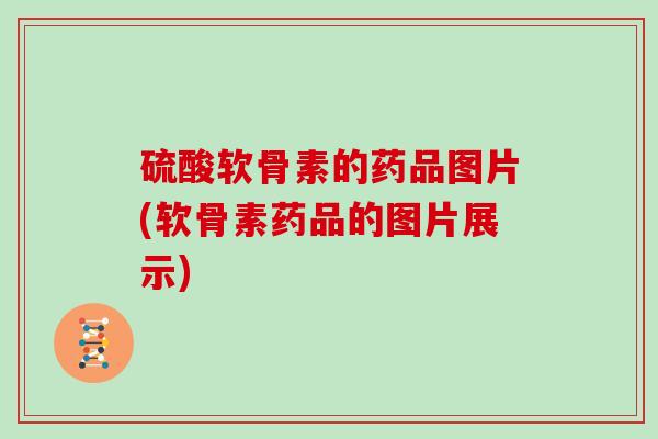 硫酸软骨素的药品图片(软骨素药品的图片展示)