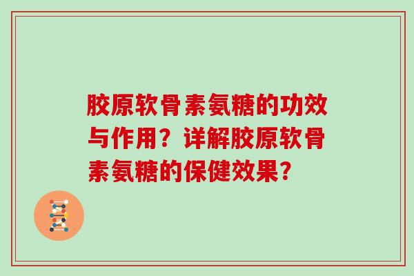 胶原软骨素氨糖的功效与作用？详解胶原软骨素氨糖的保健效果？