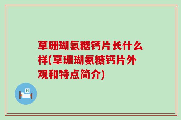 草珊瑚氨糖钙片长什么样(草珊瑚氨糖钙片外观和特点简介) 草珊瑚氨糖钙片长什么样(草珊瑚氨糖钙片外观和特点简介)