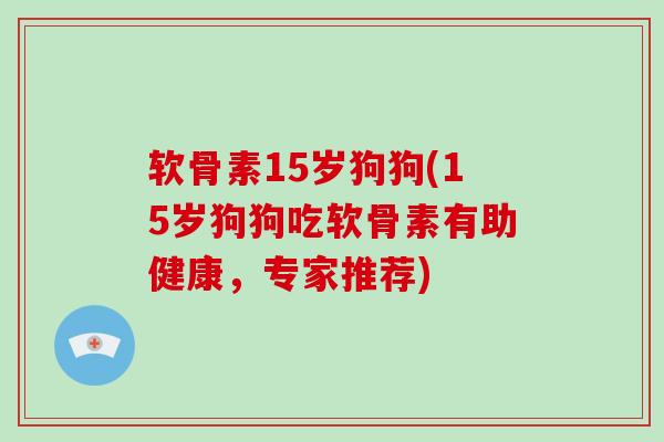 软骨素15岁狗狗(15岁狗狗吃软骨素有助健康,专家推荐) 软骨素15岁狗狗(15岁狗狗吃软骨素有助健康,专家推荐)