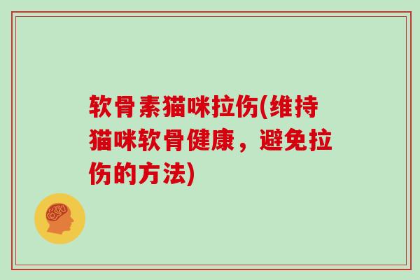 软骨素猫咪拉伤(维持猫咪软骨健康，避免拉伤的方法)