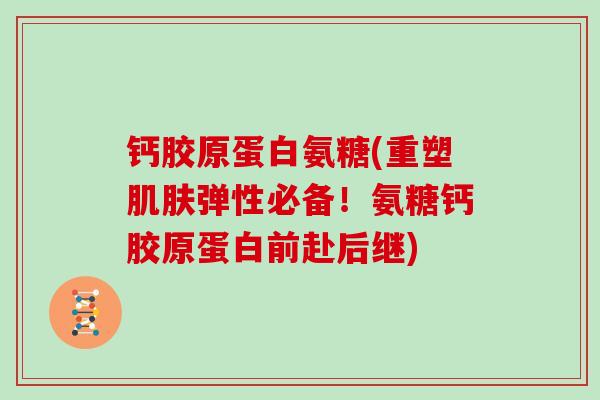 钙胶原蛋白氨糖(重塑弹性必备!氨糖钙胶原蛋白前赴后继) 钙胶原蛋白氨糖(重塑弹性必备!氨糖钙胶原蛋白前赴后继)