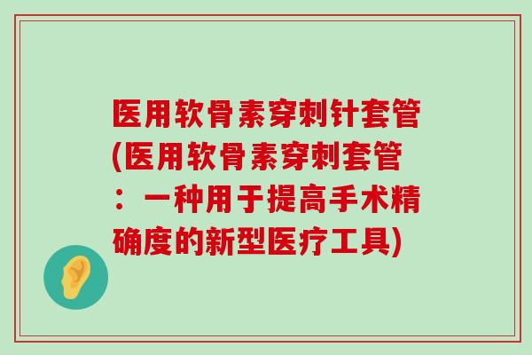 医用软骨素穿刺针套管(医用软骨素穿刺套管：一种用于提高手术精确度的新型医疗工具)