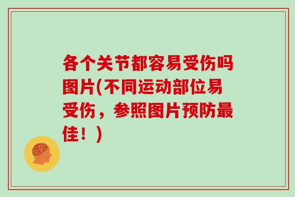 各个关节都容易受伤吗图片(不同运动部位易受伤,参照图片佳!) 各个关节都容易受伤吗图片(不同运动部位易受伤,参照图片佳!)
