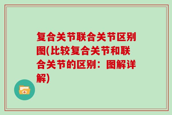 复合关节联合关节区别图(比较复合关节和联合关节的区别:图解详解) 复合关节联合关节区别图(比较复合关节和联合关节的区别:图解详解)