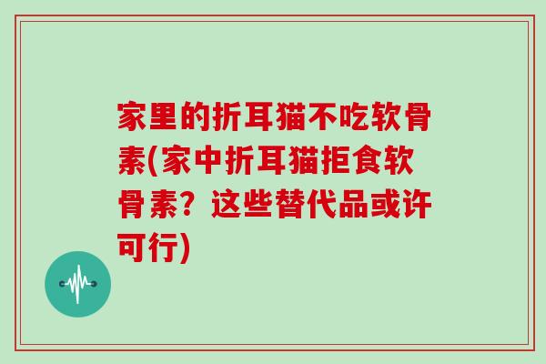 家里的折耳猫不吃软骨素(家中折耳猫拒食软骨素?这些替代品或许可行) 家里的折耳猫不吃软骨素(家中折耳猫拒食软骨素?这些替代品或许可行)