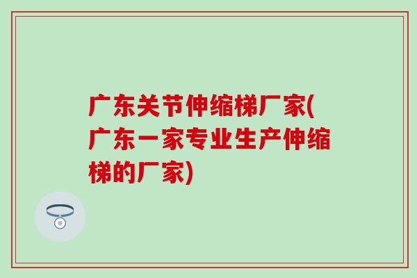 广东关节伸缩梯厂家(广东一家专业生产伸缩梯的厂家) 广东关节伸缩梯厂家(广东一家专业生产伸缩梯的厂家)
