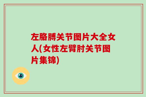 左胳膊关节图片大全女人(女性左臂肘关节图片集锦)