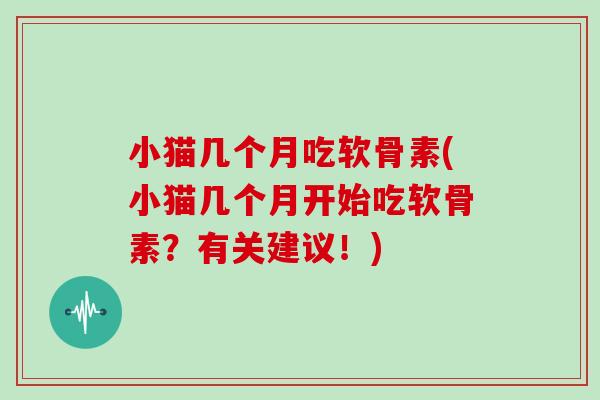 小猫几个月吃软骨素(小猫几个月开始吃软骨素?有关建议!) 小猫几个月吃软骨素(小猫几个月开始吃软骨素?有关建议!)