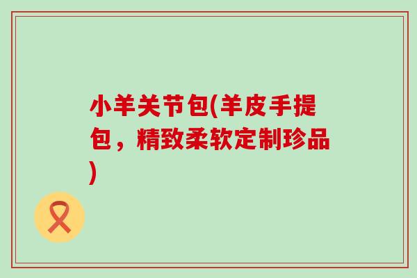 小羊关节包(羊皮手提包,精致柔软定制珍品) 小羊关节包(羊皮手提包,精致柔软定制珍品)