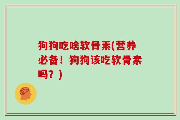 狗狗吃啥软骨素(营养必备!狗狗该吃软骨素吗?) 狗狗吃啥软骨素(营养必备!狗狗该吃软骨素吗?)