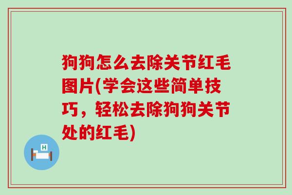 狗狗怎么去除关节红毛图片(学会这些简单技巧，轻松去除狗狗关节处的红毛)