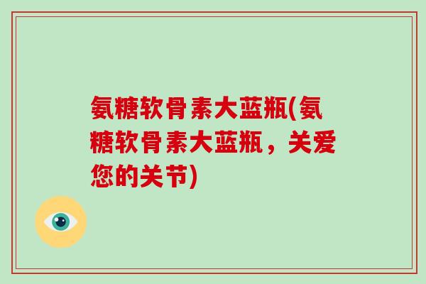 氨糖软骨素大蓝瓶(氨糖软骨素大蓝瓶,关爱您的关节) 氨糖软骨素大蓝瓶(氨糖软骨素大蓝瓶,关爱您的关节)