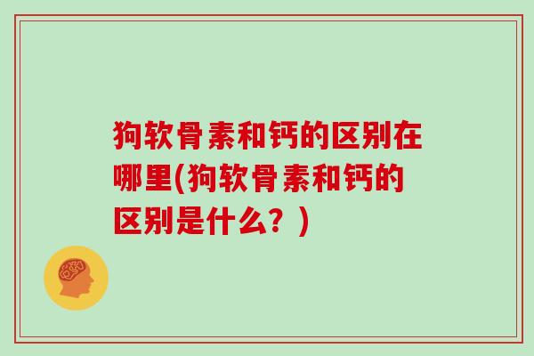 狗软骨素和钙的区别在哪里(狗软骨素和钙的区别是什么?) 狗软骨素和钙的区别在哪里(狗软骨素和钙的区别是什么?)