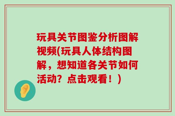 玩具关节图鉴分析图解视频(玩具人体结构图解,想知道各关节如何活动?点击观看!) 玩具关节图鉴分析图解视频(玩具人体结构图解,想知道各关节如何活动?点击观看!)