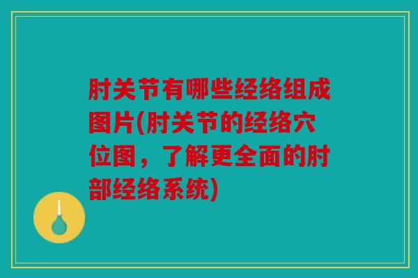 肘关节有哪些经络组成图片(肘关节的经络穴位图,了解更全面的肘部经络系统) 肘关节有哪些经络组成图片(肘关节的经络穴位图,了解更全面的肘部经络系统)