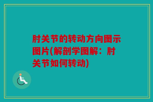 肘关节的转动方向图示图片(解剖学图解:肘关节如何转动) 肘关节的转动方向图示图片(解剖学图解:肘关节如何转动)