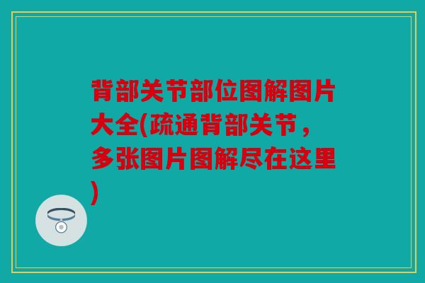 背部关节部位图解图片大全(疏通背部关节,多张图片图解尽在这里) 背部关节部位图解图片大全(疏通背部关节,多张图片图解尽在这里)