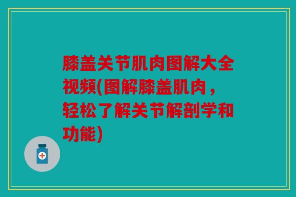 膝盖关节肌肉图解大全视频(图解膝盖肌肉,轻松了解关节解剖学和功能) 膝盖关节肌肉图解大全视频(图解膝盖肌肉,轻松了解关节解剖学和功能)