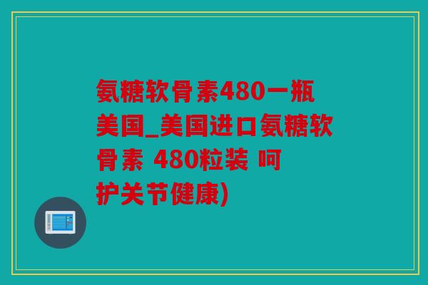氨糖软骨素480一瓶美国_美国进口氨糖软骨素 480粒装 呵护关节健康) 氨糖软骨素480一瓶美国_美国进口氨糖软骨素 480粒装 呵护关节健康)