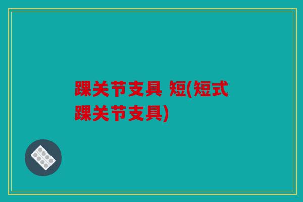 踝关节支具 短(短式踝关节支具)