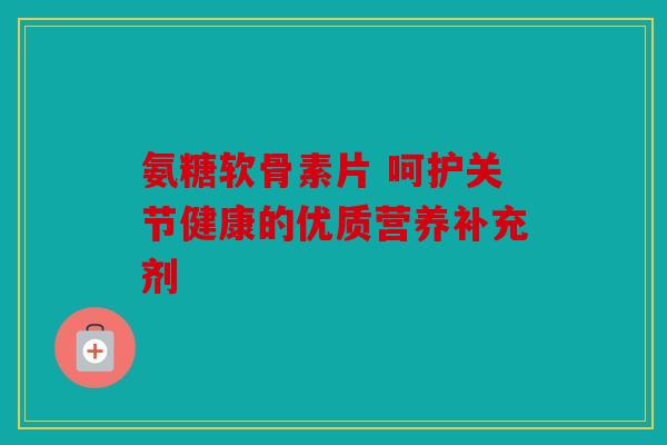 氨糖软骨素片 呵护关节健康的优质营养补充剂