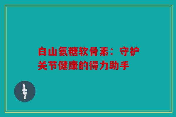 白山氨糖软骨素：守护关节健康的得力助手