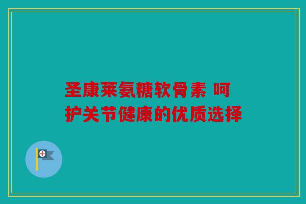 圣康莱氨糖软骨素 呵护关节健康的优质选择 圣康莱氨糖软骨素 呵护关节健康的优质选择