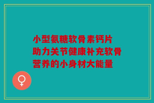 小型氨糖软骨素钙片 助力关节健康补充软骨营养的小身材大能量