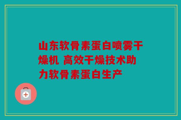 山东软骨素蛋白喷雾干燥机 高效干燥技术助力软骨素蛋白生产
