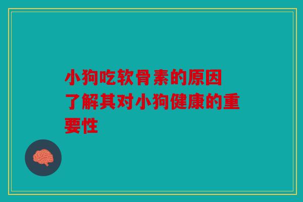 小狗吃软骨素的原因 了解其对小狗健康的重要性