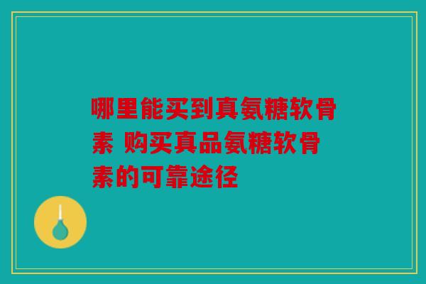 哪里能买到真氨糖软骨素 购买真品氨糖软骨素的可靠途径 哪里能买到真氨糖软骨素 购买真品氨糖软骨素的可靠途径
