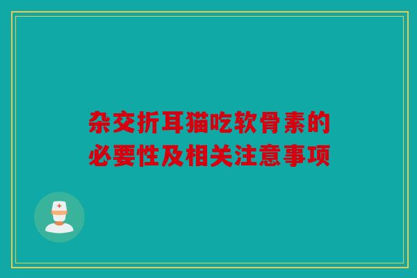 杂交折耳猫吃软骨素的必要性及相关注意事项